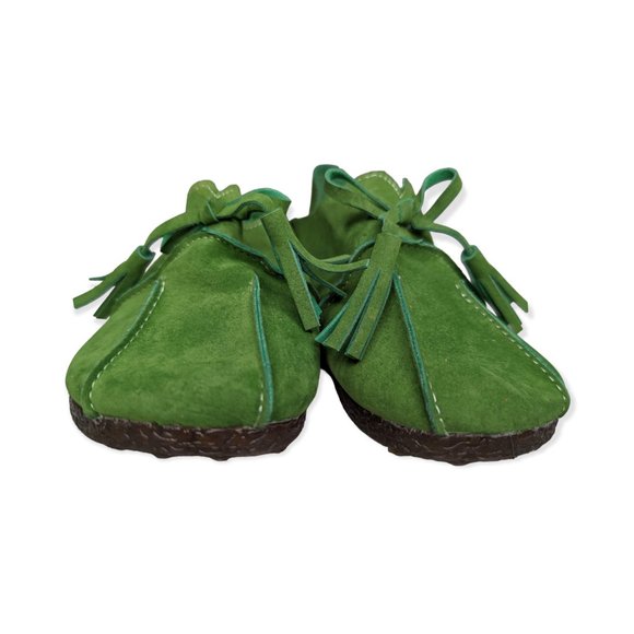 Women's Slip on Green Loafers Soft Faux Leather Size 37/ US Size 6.5 - Picture 2 of 11